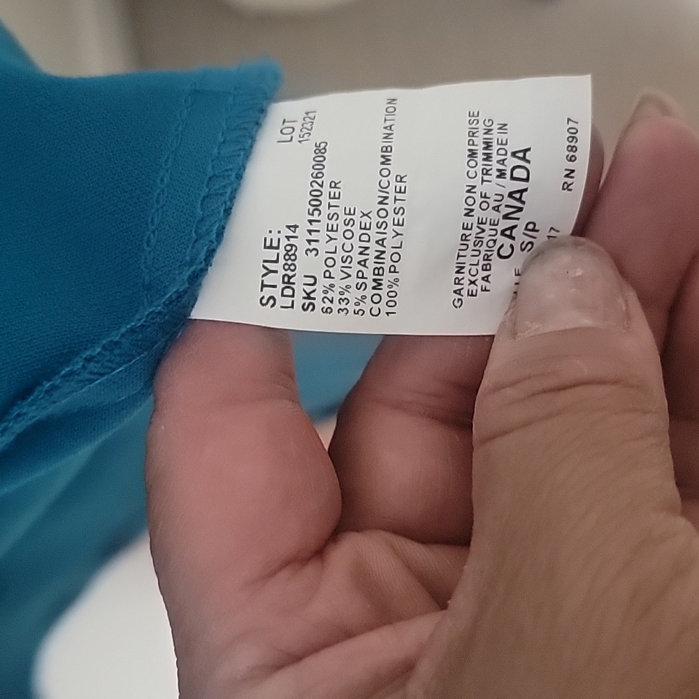 Le Chateau Teal Blue Fit and Flare Midi Dress Small Excellent Condition - Picture 7 of 7